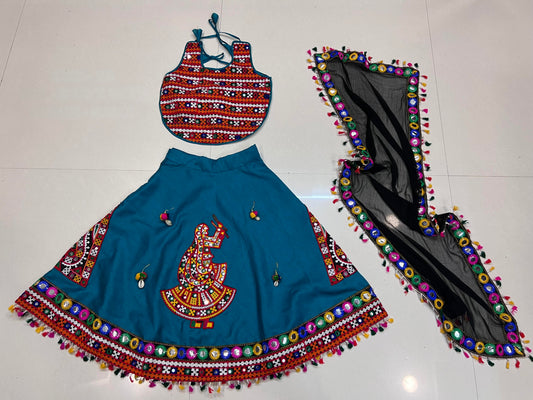 Rama Kids Navratri Chaniya Choli with Embroidered Dancer Design & Dupatta (6–7 Years)